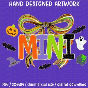 Halloween Mini PNG, Spooky Coquette PNG, Ghost PNG, Halloween Png, Fall Png, Preppy Png, Trendy Png, Halloween Bow Png, Brushstroke
