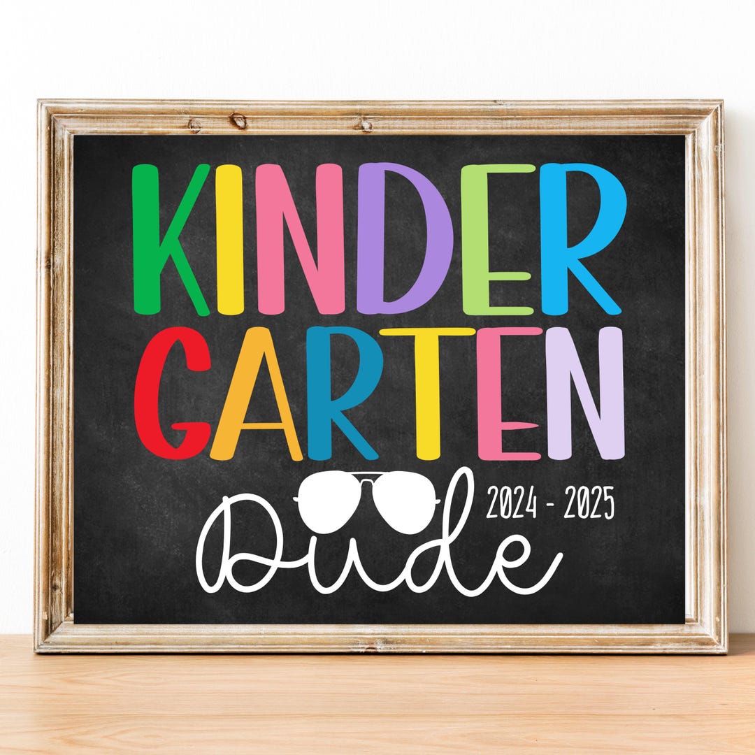 Buy First Day of Kindergarten Printable Sign Instant Download Back to