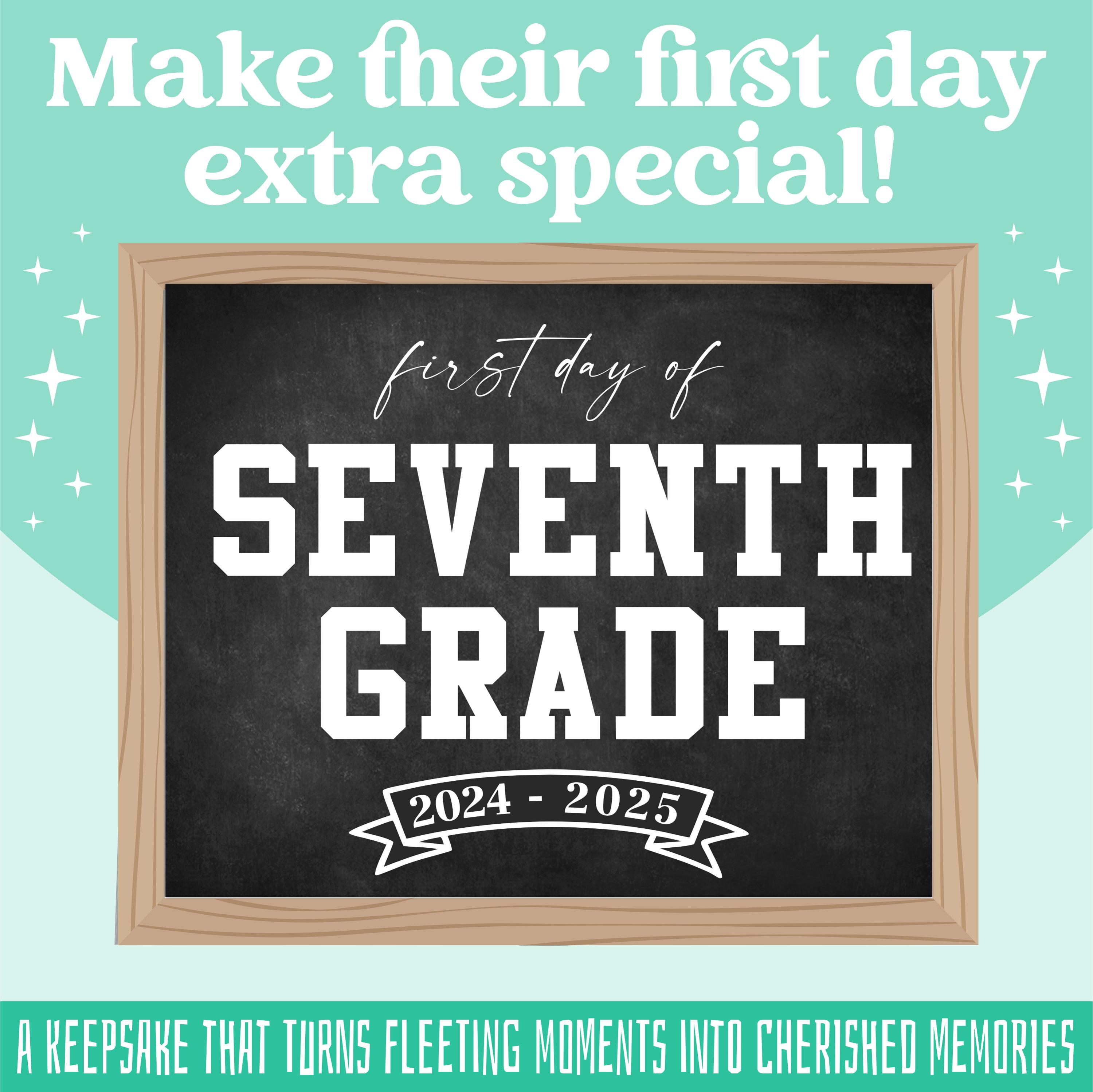 First Day of 7th Grade Sign First - Il Fullxfull.6190489768 Il7f