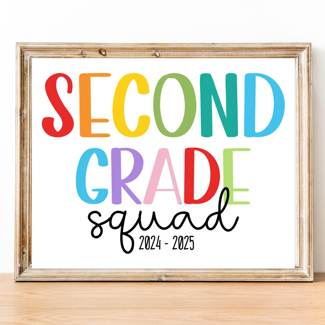 First Day of 2nd Grade Sign, First Day of School Sign, Printable 2nd ...