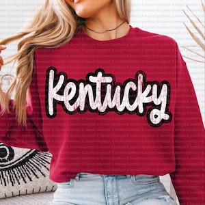 Kentucky Typography State Design | Digital Download | PNG File | Sublimation and DTF Design | Distressed Design | Retro Typewriter