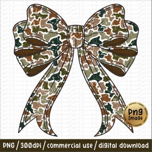Camo Coquette Bow png, Bow png, Camo Bow Sublimation, Duck Hunting png, Coquette png, Girly png, Camouflage Bow png, Digital Download 2