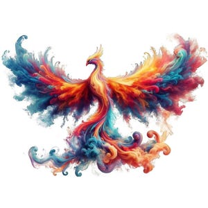 Clipart Phoenix fumée | Lot de cliparts Phoenix fumée éthérée | 11 modèles de haute qualité | Art mystique | Imprimables | Utilisation commerciale