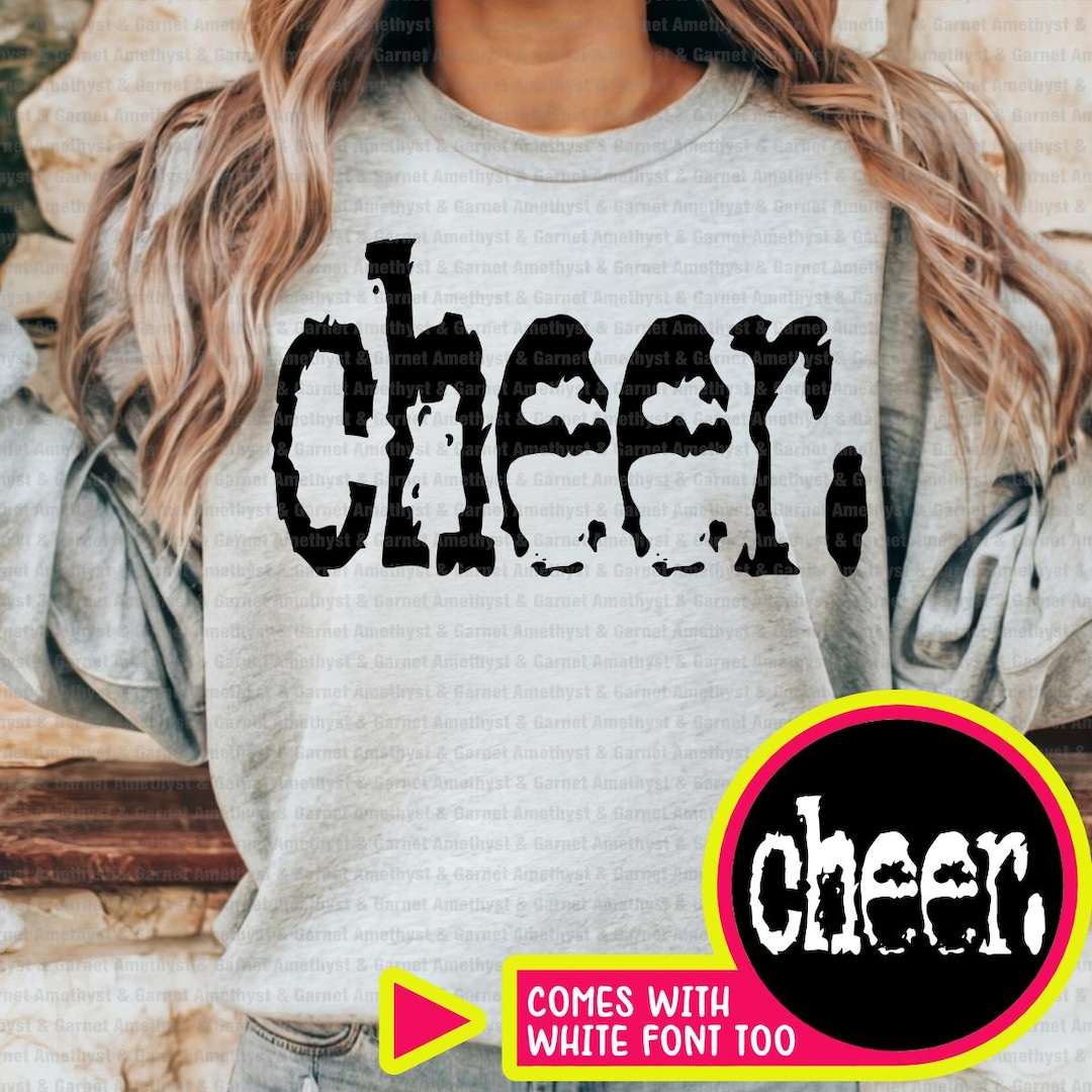 Cheer Typography Design, Digital Download, PNG File, Sublimation and ...