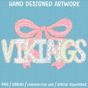 Retro Vikings Team Mascot Varsity Grand Millennial PNG Coquette Mascot Png, School Spirit PNG School Mascot Go Team Preppy Mascot Trending