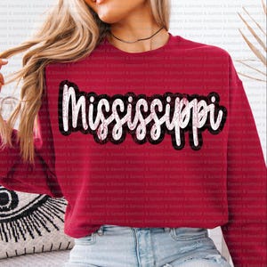 Mississippi Typography State Design | Digital Download | PNG File | Sublimation and DTF Design | Distressed Design | Retro Typewriter
