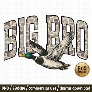 Retro Camo Big Bro PNG, Brother png, Big Bro Sublimation, Western, Camouflage, Country, Hunting png, Bottomland Camo Family png, Digital 5