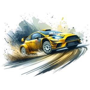 12 YELLOW Rally Cars Png Bundle,high Quality Png,rally Car Transparent ...