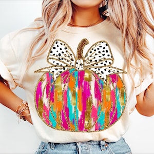 Colorful Coquette Gold Glitter Pumpkin Png, Girly Fall Pumpkin Design, Fall Pumpkin Coquette Bow Png, Dalmatian Dots Bow Fall, brushstroke 5