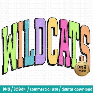 Wildcats neon Trendy Wildcats Mascot PNG, Wildcats Mama Shirt Design, Wildcats Fan, Wildcats Mascot Digital, Trendy Team Shirt Design Women