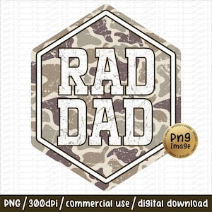 Rad Dad Old Camo | PNG | Hunting | Country | Sublimation | DTF 0c