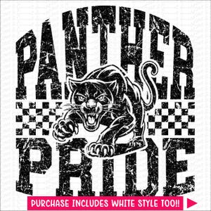Retro Panther Pride Varsity Football PNG Panthers Sublimation Panthers Logo Panthers School Spirit Digital Design Panthers Football DTF