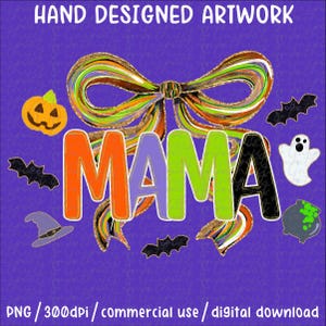 Halloween Mama PNG, Spooky Coquette PNG, Ghost PNG, Halloween Png, Fall Png, Preppy Png, Trendy Png, Halloween Bow Png, Brushstroke
