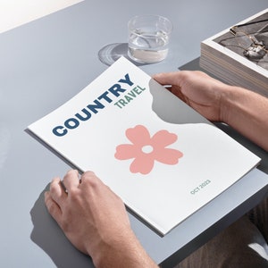 Customizable Coffee Table Book, Printable Decorative Book Travel Journal | Digital Photobook Template