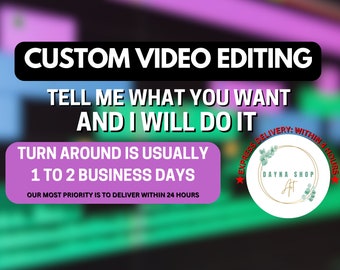 Custom Video Editing Service, Reel, TikTok, YouTube