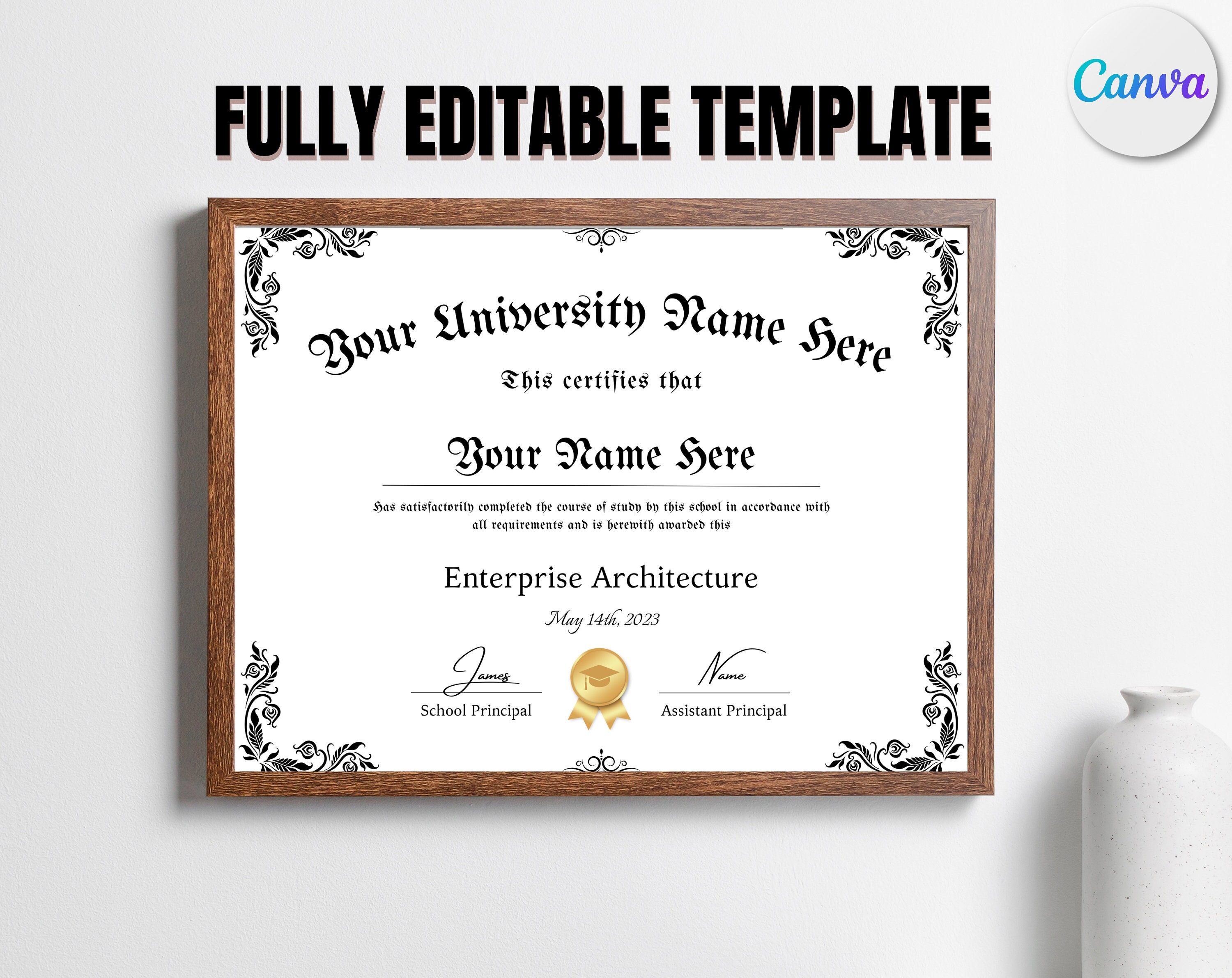 Editable University & College Diploma Template for Novelty, GED Editable University & College Diploma Template for Novelty, GED