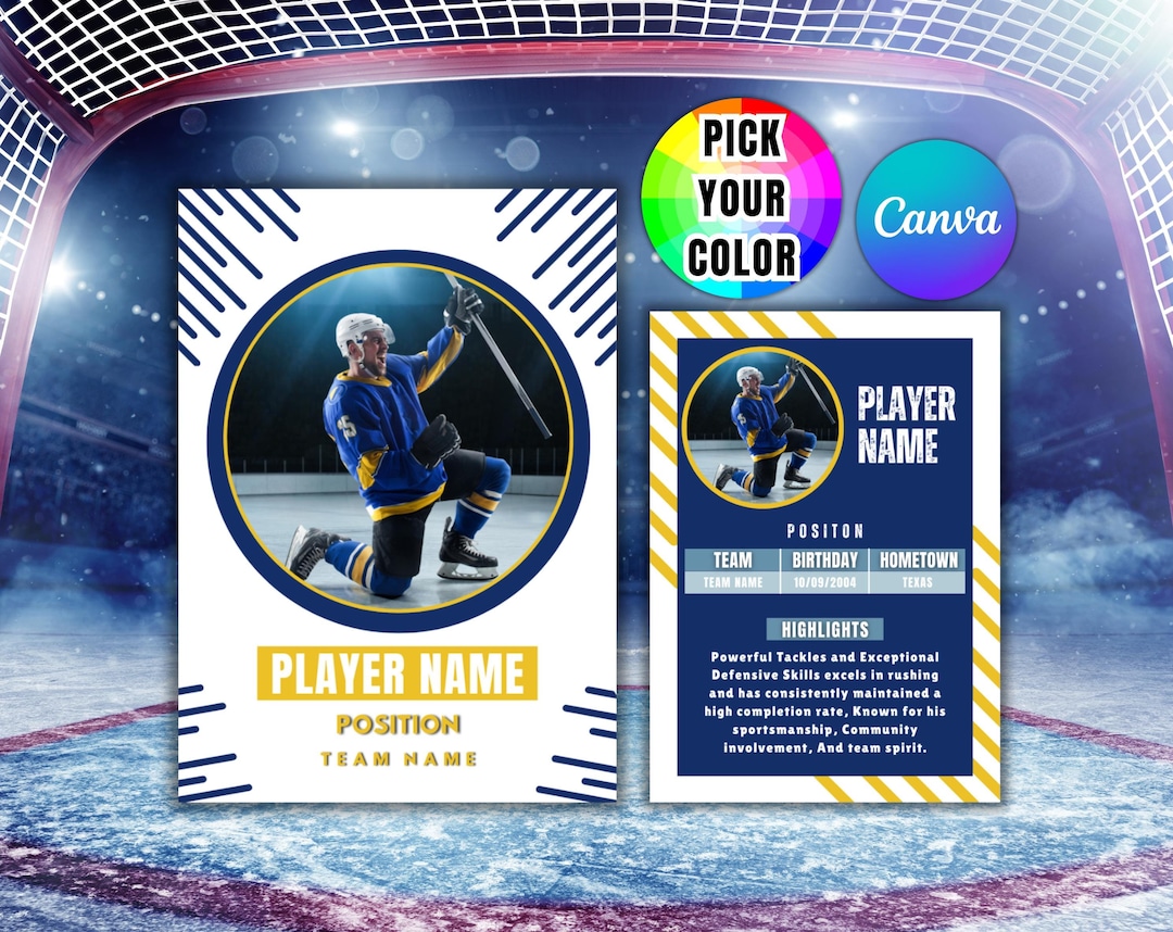 Ice Hockey Trading Card Template DIY Sport Cards canva Editable ice-hockey-trading-card-template-diy-sport-cards-canva-editable