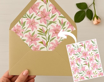 Customizable Photo Envelope Liner Template, DIY Printable (Canva, PDF)