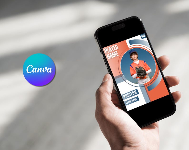 Baseball Trading Cards Template, Customizable DIY Sports Card