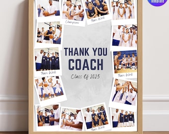 Plantilla de collage de fotos de entrenador personalizada (descarga digital)