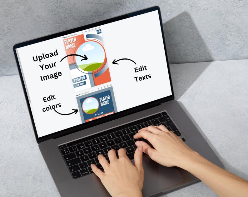 Baseball Trading Cards Template, Customizable DIY Sports Card