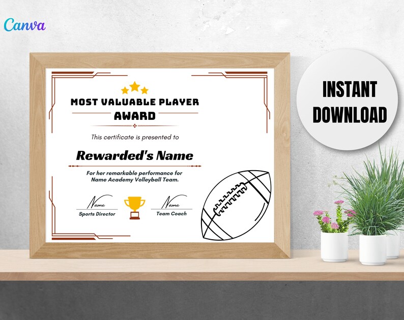Editable Football Award Certificates, Award Ceremony Certificates ...