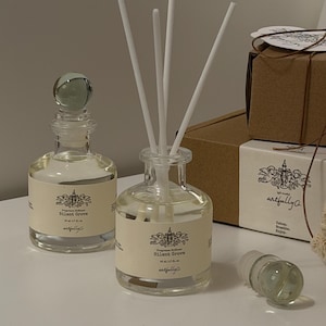 Mini Reed Diffuser 50ml | Silent Grove Apothecary Scent | Geranium, Cedarwood, Sandalwood