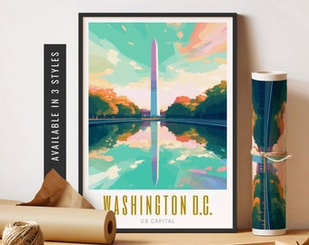 Washington DC Art Print National Mall Wall Art Washington DC Print Capitol Hill Washington DC Poster Unframed Poster Travel Art Printable
