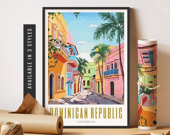 Dominican Republic Art Print Santo Domingo Dominican Republic Print Caribbean Decor Destination Prints Unframed Poster Travel Art Printable
