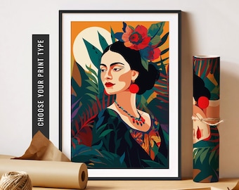 Latina Art Print Maximalist Wall Art Latino Artwork Latinx Art Latina Wall Art Eclectic Poster Naive Art Unframed Poster Printable Wall Art