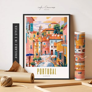 Portugal Travel Poster Algarve Portugal Poster Lisbon Portugal Art Porto Travel Poster Portugal Print Unframed Poster Travel Art Printable