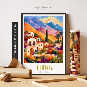La Quinta California Poster Coachella Valley La Quinta Print Desert Decor La Quinta Mountains Print Unframed Poster Travel Art Printable Art