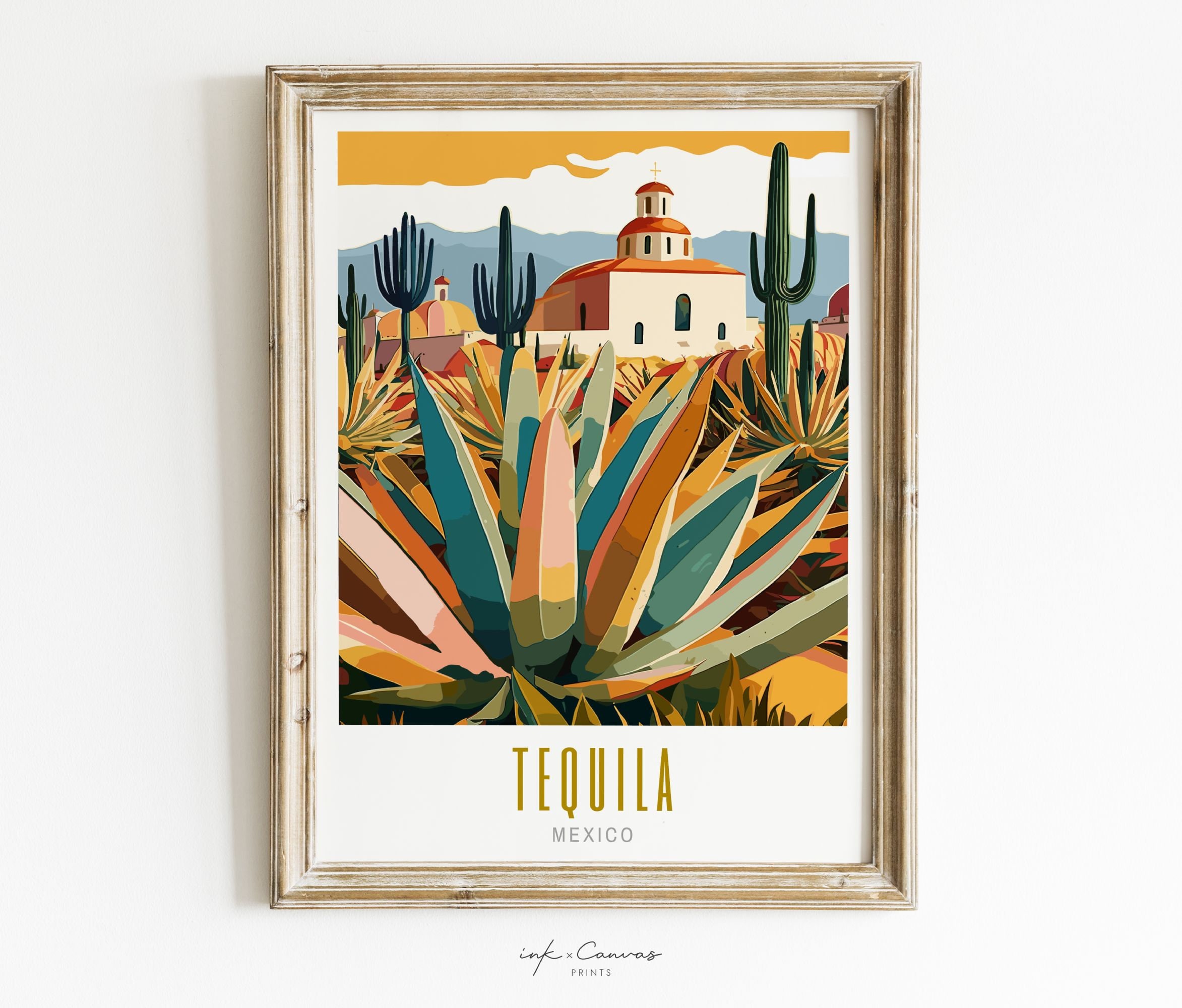 Tequila Mexico Art Print Mexican Wall Art Agave Plant Art Tequila Mexico  Print Retro Destination Prints Unframed Poster Travel Art Printable - Etsy