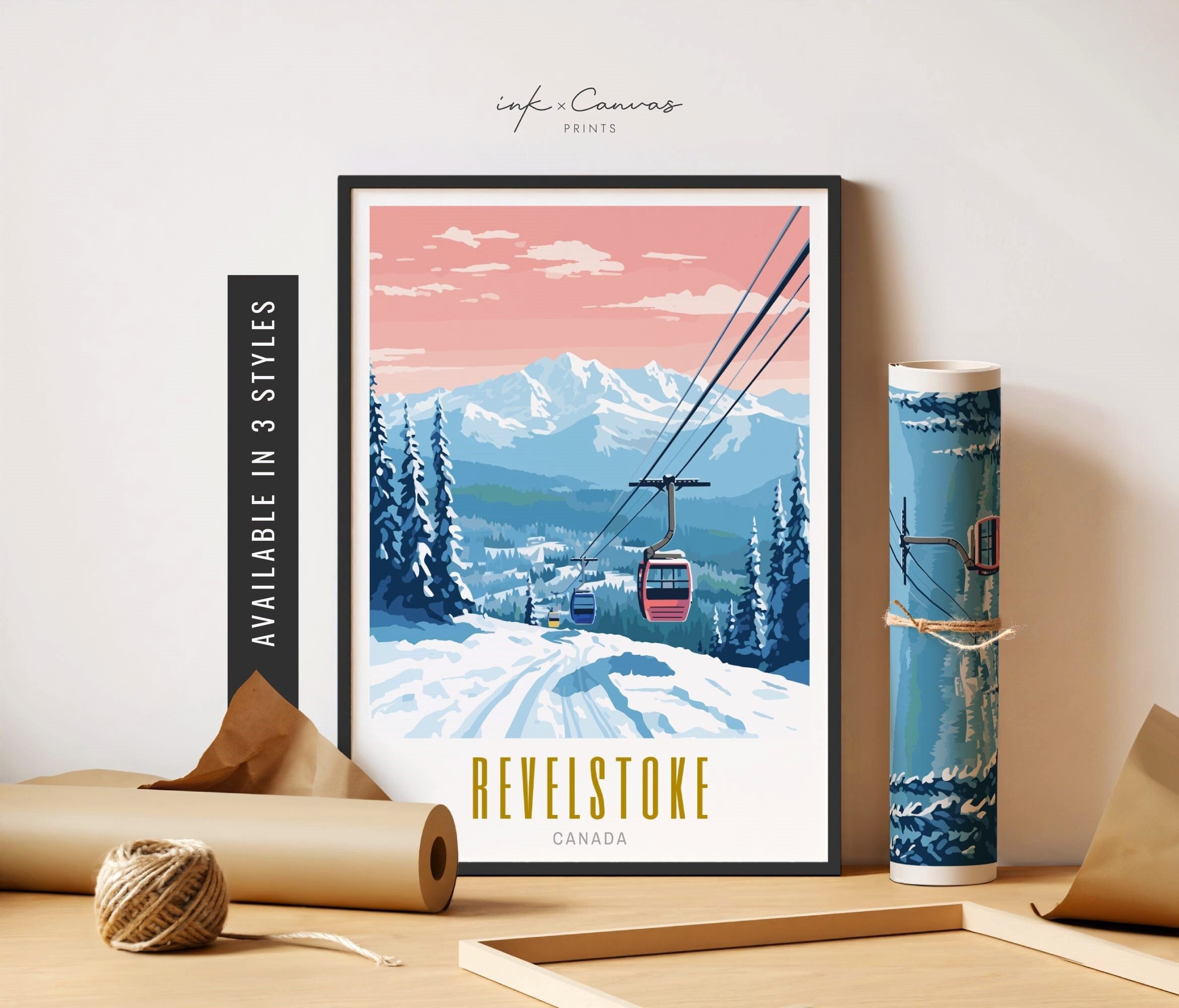 Revelstoke Map Print Canada