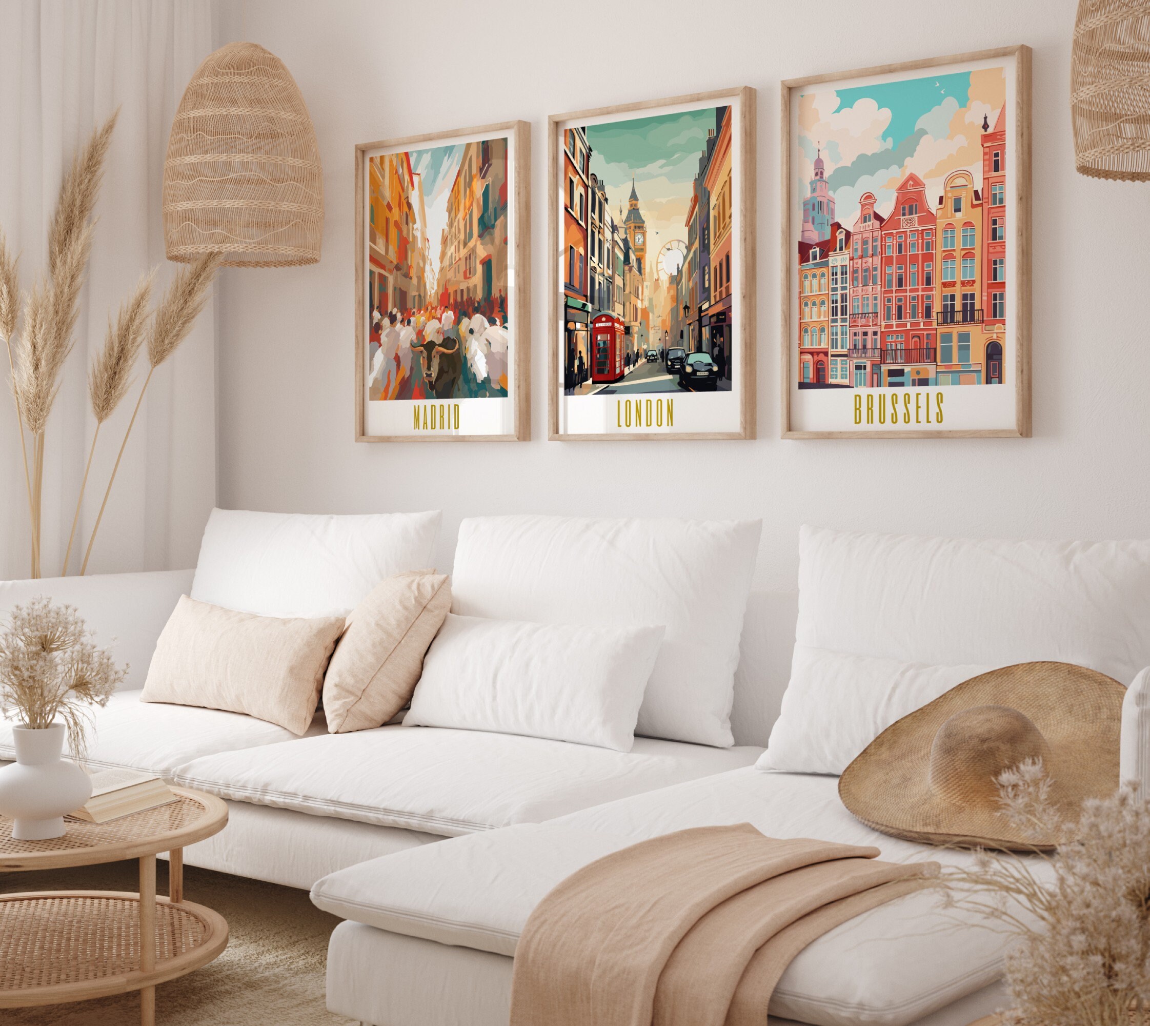 London Travel Poster Retro Wall Art England Travel Poster Printable