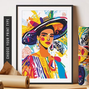 Latina Art Print Maximalist Wall Art Latino Artwork Latinx Art Latina Wall Art Eclectic Poster Naive Art Unframed Poster Printable Wall Art
