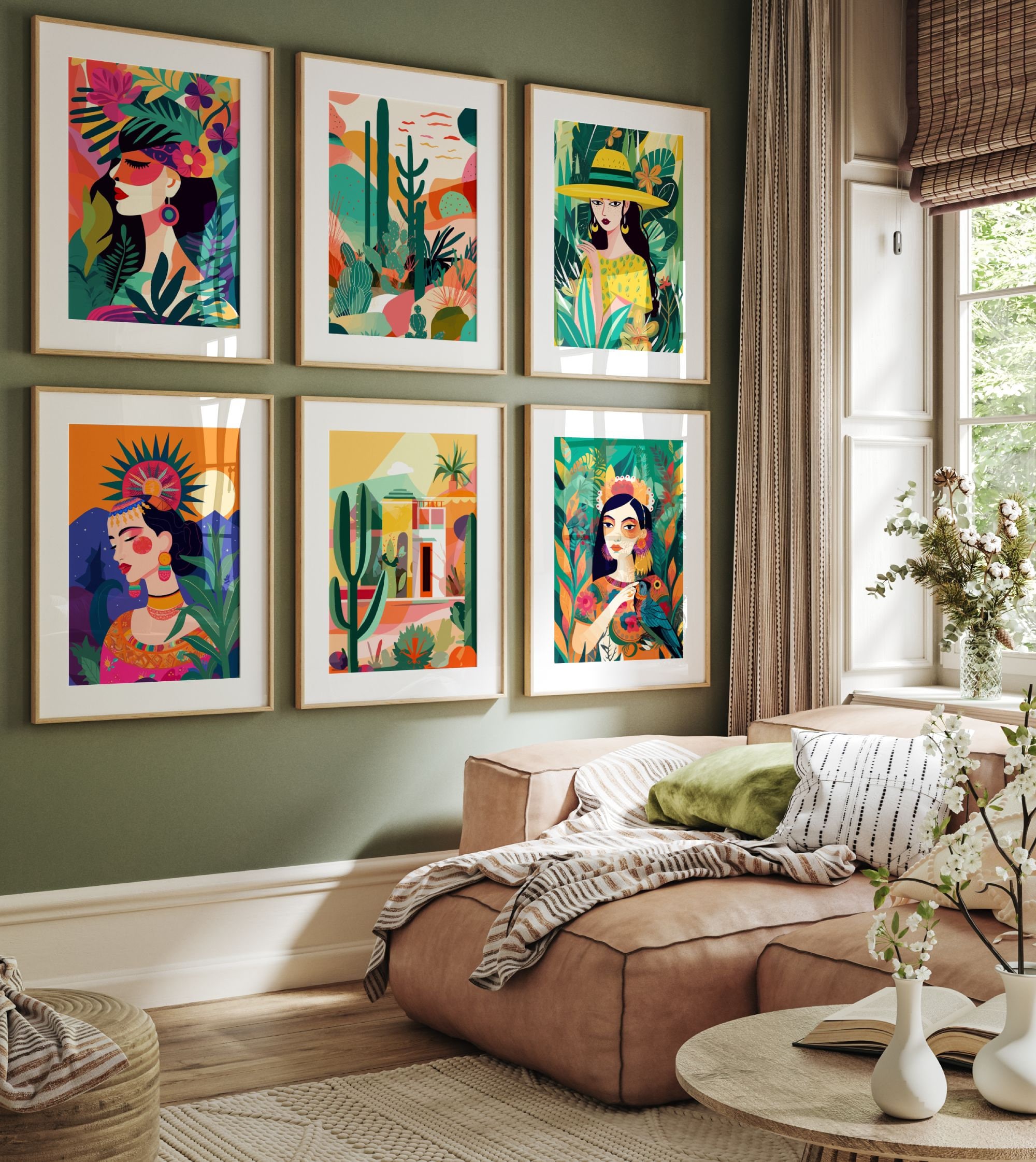 Maximal Decor Latina Art Set of 10 Digital Prints Maximalist Wall