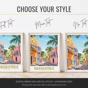 dominican republic poster, dominican republic print, dominican republic art print, modern travel poster, retro travel print, city print, cities prints, vibrant wall art, landscape and scenery, destination poster, travel art, travel poster art