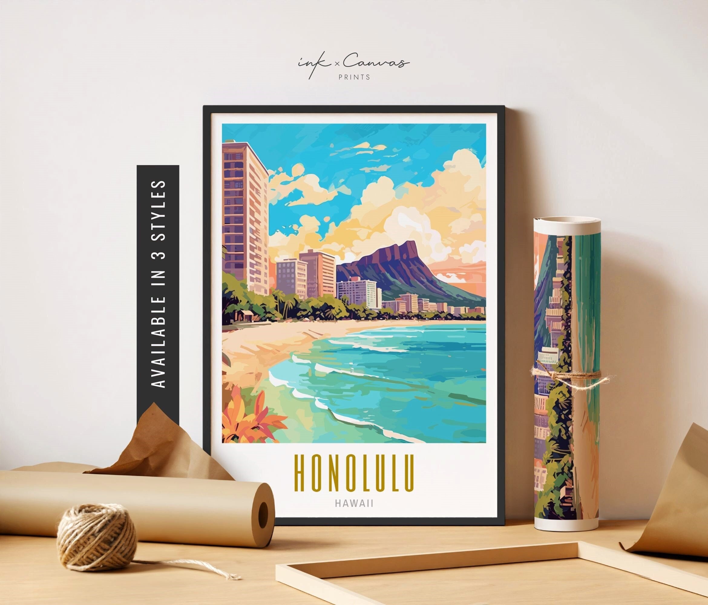 Vintage Hawaiian diamondhead ステンドグラスアート Vintage Diamond Head Hawaii - Etsy