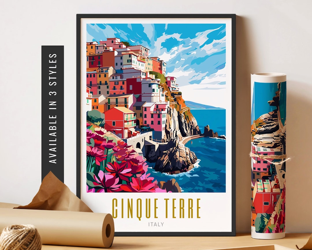 Cinque Terre Print Vernazza Italy Poster Cinque Terre Monterosso Art ...