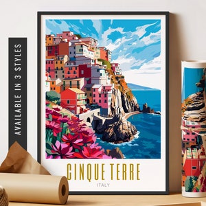 Cinque Terre Print Vernazza Italy Poster Cinque Terre Monterosso Art Cinque Terre Wall Art City Prints Unframed Poster Travel Art Printable