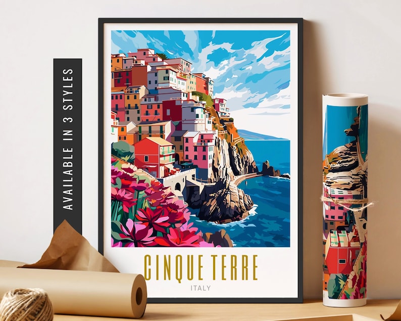 Cinque Terre Print Vernazza Italy Poster Cinque Terre Monterosso Art ...