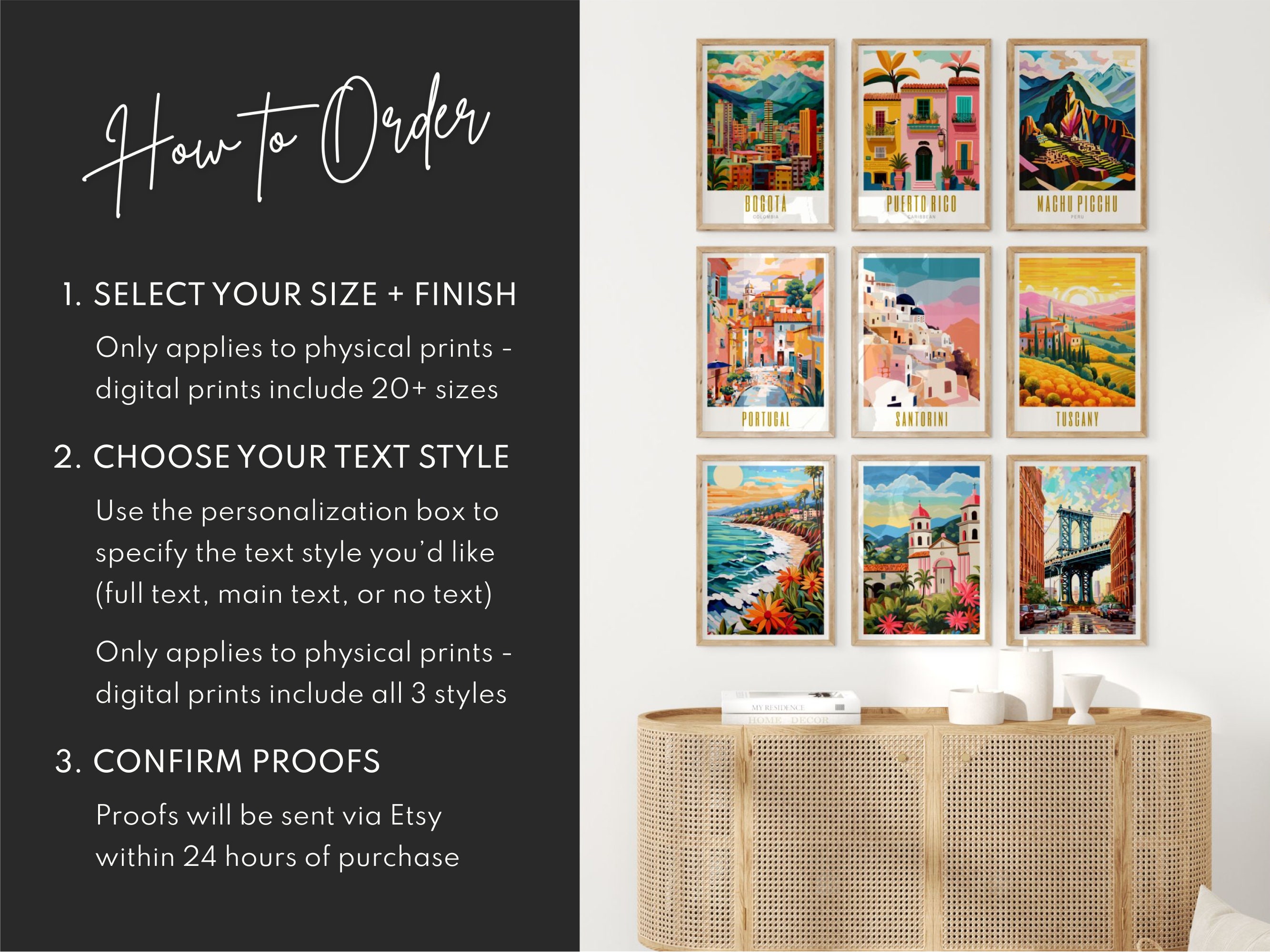 Honolulu Hawaii Poster Waikiki Beach Print Oahu Wall Art