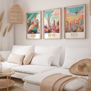 new york poster, new york print, new york skyline nyc poster, new york wall art, manhattan ny, new york art, modern travel poster, retro travel print, city print, cities prints, vibrant wall art, landscape scenery, destination poster, travel art