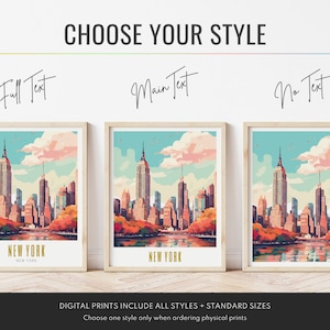 new york poster, new york print, new york skyline nyc poster, new york wall art, manhattan ny, new york art, modern travel poster, retro travel print, city print, cities prints, vibrant wall art, landscape scenery, destination poster, travel art