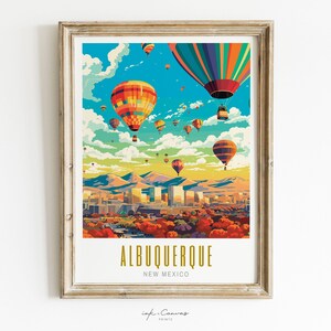 albuquerque poster, albuquerque print, albuquerque new mexico poster, albuquerque wall art, albuquerque art, modern travel poster, retro travel print, city print, cities print, vibrant wall art, landscape and scenery, destination poster, travel art
