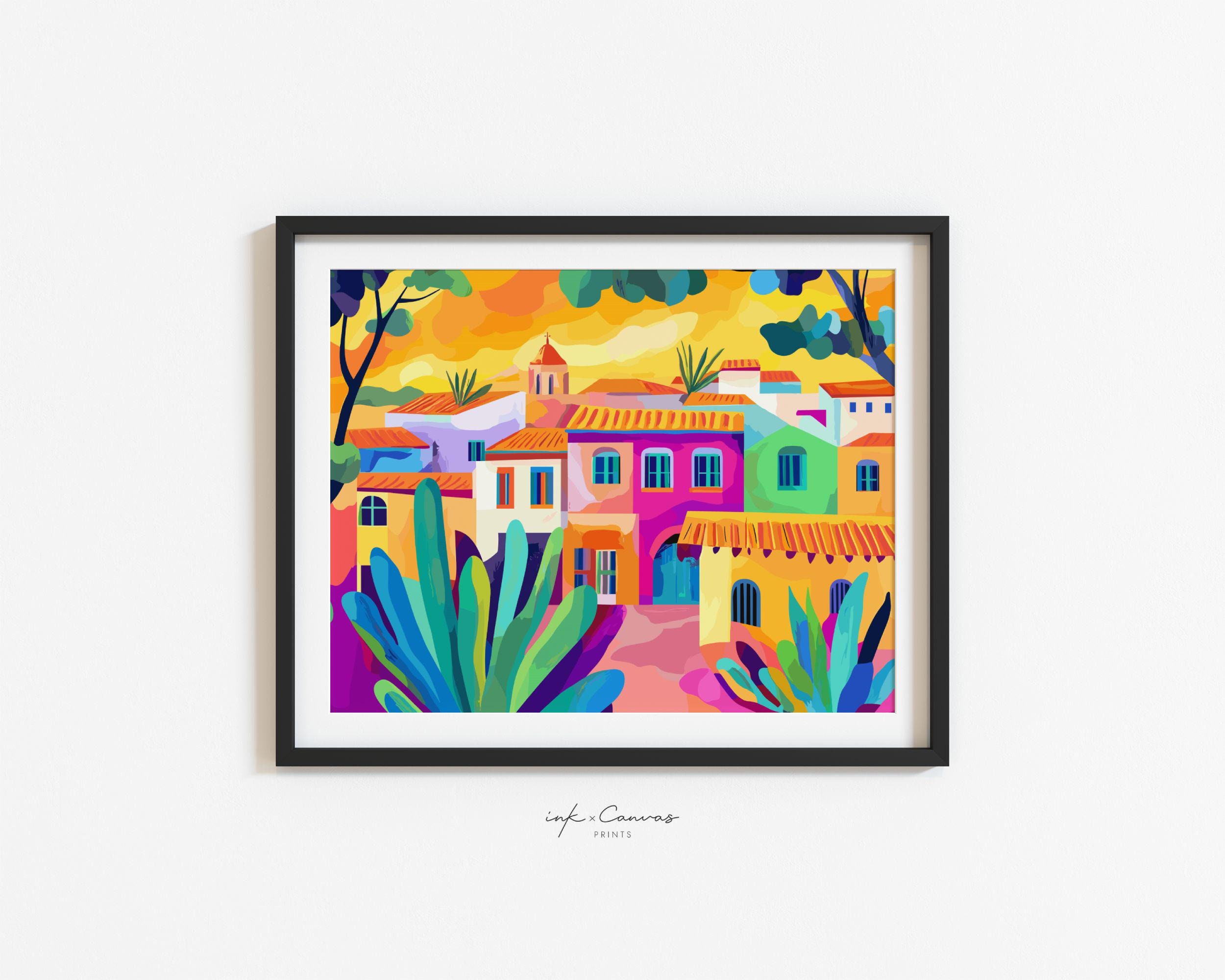 Southwest Art Print Maximalist Wall Art Abstract Mexico Art