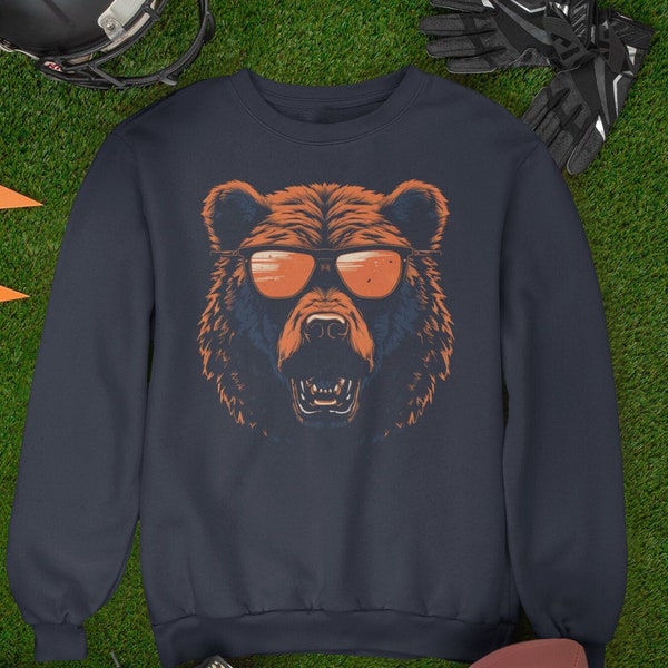 Chicago Bears Sweatshirt, Chicago Football Sweater, Football Chicago, Chicago Bears Sweatshirt, Vintage Chicago Bears Sweater