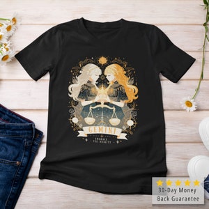 Camiseta Gemini Celestial Abraza la Dualidad