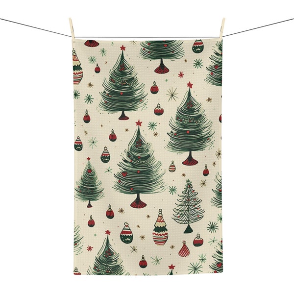 Vintage Christmas Towel, Christmas Tea Towel, Ideal Christmas Gift, Perfect Festive Kitchen Decor, Towel Christmas, Holiday Kitchen Towel